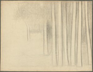 Tree Trunks (study for La Grande Jatte) by Georges Seurat