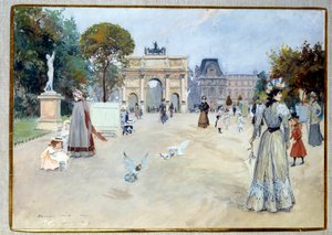 View of the Tuileries Garden in Paris
