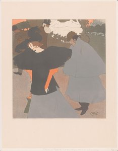 Lady on the Street Followed by a Gentleman (Free Love series) by Georges de Feure