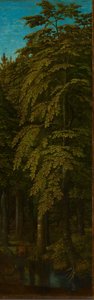 View in a Forest (outer right wing of a triptych) by Gerard David