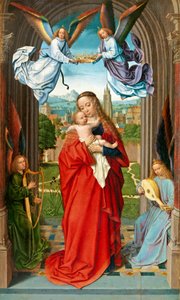 Virgin and Child with Four Angels (c.1510-15) by Gerard David