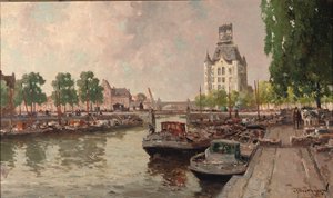 A view of the Witte Huis, Rotterdam by Gerard Delfgaauw