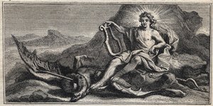 Apollo slaying the Hydra (engraving by Gerard Edelinck after Daniel Halle) by Gérard Edelinck