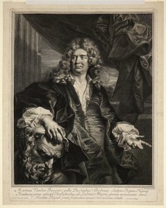 Martin van den Bogaert, called Desjardins, Dutch Sculptor and Director of the French Royal Academy of Painting and Sculpture by Gérard Edelinck