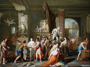 Apelles paints Campaspe by Gerard Hoet