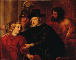 Philip IV of Spain Sending Off His Brother Cardinal-Infante Ferdinand of Austria by Gerard . Seghers