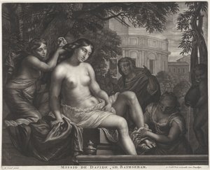 Bathsheba Receives the Message from David (Missio de Davide ad Bathsebam) by Gerard Valck