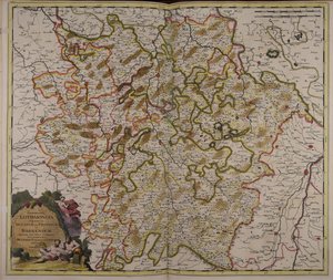 General Map of Lorraine divided into its Duchy and Barrois