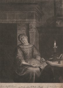 The Seated Sleeping Seamstress by Gerard Valk