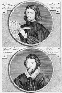 Thomas Tallis and William Byrd, engraved by Niccolo Francesco Haym by Gerard Vandergucht