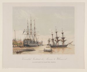 Corvette Z.M. Urania and Line Ship Z.M. Kortenaert by Gerard Voorduin