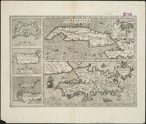 Cuba Insula ; Hispaniola Insula, Engraved by Hendrik Hondius by Gerard after Mercator