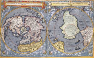 North and South Poles, 1593 by Gerard de Jode