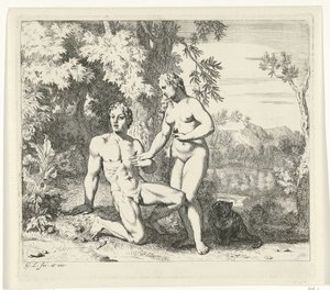 Adam and Eve in Paradise (Scenes from Genesis) by Gerard de Lairesse