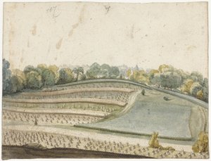 Panorama of a Waving Grain Field Seen from Above by Gerard ter Borch (I)
