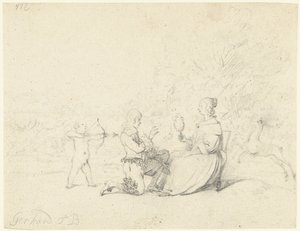 Gentleman Kneeling Before a Lady by Gerard ter Borch (II)