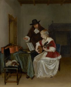 The Music Lesson by Gerard ter Borch