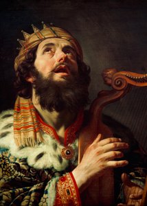 King David Playing the Harp by Gerard van Honthorst