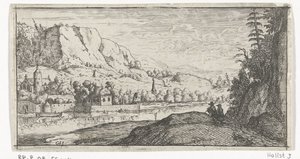 River in a Mountain Landscape by Gerard van Honthorst