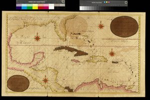Map of the West Indies, Caribbean Sea, Antilles