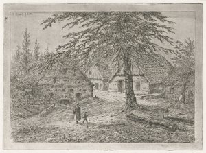 Farmyard (The Sawmill at Bentheim) by Gerardus Emaus de Micault