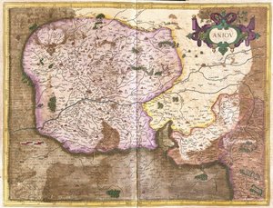 Anjou, countries of Loire, France (engraving)