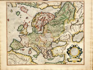 Atlas sive Cosmographicae Meditationes de Fabrica Mundi et Fabricati Fugura Europe: Livonia, Russia by Gerardus Mercator