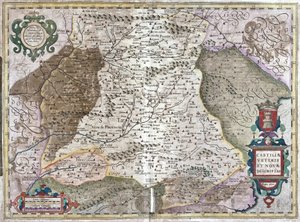 Castillia with Madrid and Toledo, Spain (engraving)