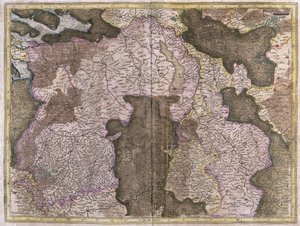 Untitled map of Brabant: Belgium and Netherlands by Gerardus Mercator