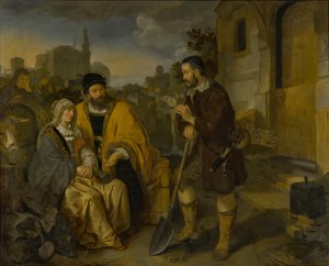 The Field Worker of Gibea Offers Lodging to the Levite and His Concubine by Gerbrand van den Eeckhout