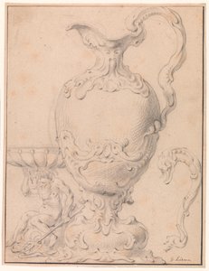 Design for a Vase, a Salt Cellar, and a Handle by Gerbrand van den Eeckhout