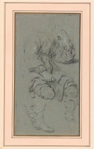 Study of a Seated Man, for a figure in the painting of the Prophet Elisha and the Shunammite Woman on Mount Carmel by Gerbrand van den Eeckhout