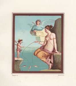 Mural of Venus and Cupid Fishing with Rods by Geremia Discanno