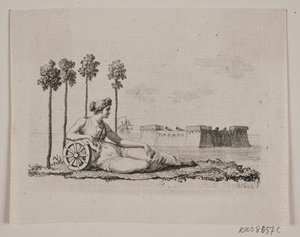 Lying Woman by the Fort by Gerhard Ludvig Lahde