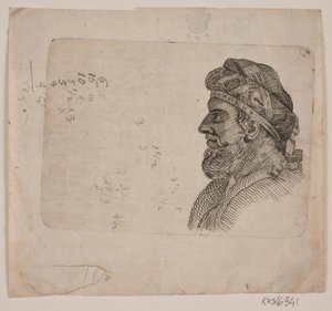 Study Head of an Old Man in Profile by Gerhard Ludvig Lahde