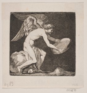 Winged Genius with a Sieve by Gerhard Ludvig Lahde