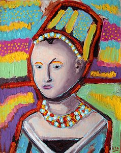Portrait of Young Girl after Christus, 2020