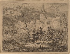 Capture of a Village by Gerhardus Emaus de Micault