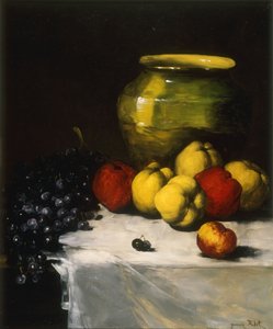 A Still Life with Apples and Grapes