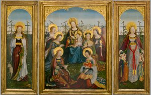 Triptych of the Virgin and Child with Saints by German