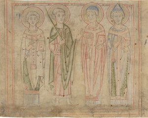 Saints Cyprian, Vitus, Stephan, and Cornelius by German 12th Century