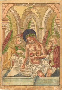 Christ in the Tomb with Two Angels by German 15th Century