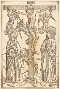 Christ on the Cross with Angels by German 15th Century