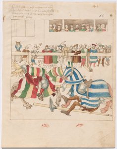 Mock Joust of War with Fixed Shields by German 16th Century