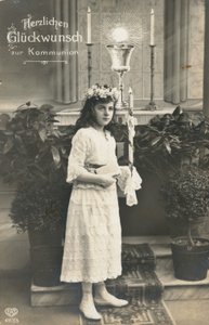 First Communion Card by German Photographer