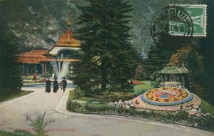 Interlaken, Kursaal and Flower Clock by German Photographer
