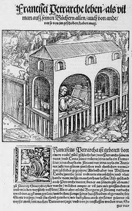 A Franciscan Monk Copying a Manuscript by German School