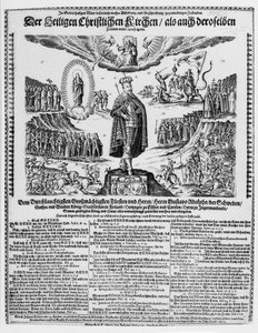 A German Broadsheet Depicting Gustavus Adolphus as the Champion of the Protestant Cause by German School