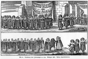 A Jewish wedding procession