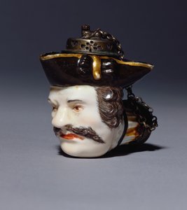 A Meissen portrait pipe-bowl modelled as the head of Schmiedel, c.1750 by German School